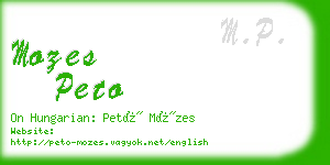 mozes peto business card